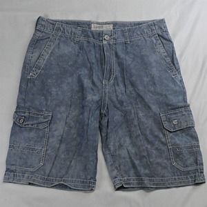 Buckle Vintage 33 x 23" Blue Dye Athletic Fit Cargo Shorts‎